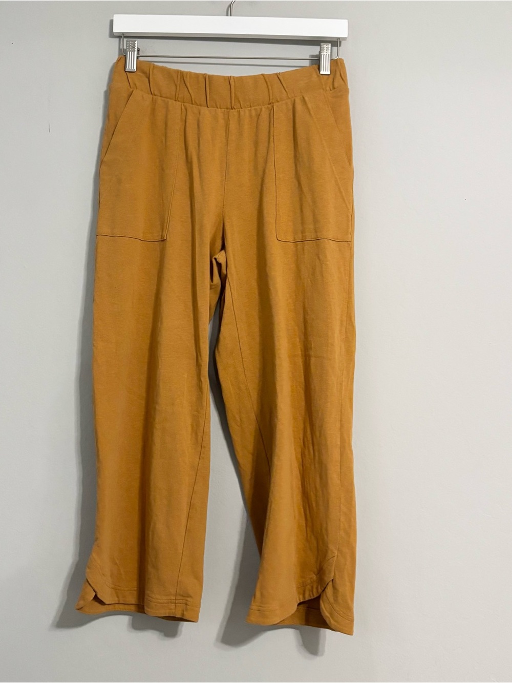 J Jill Cotton Burnt Orange Crop Flowy Pants